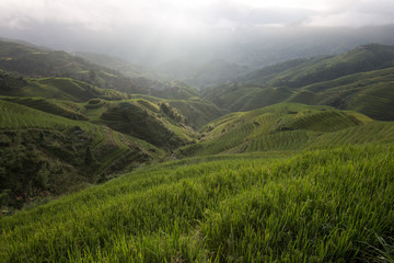 landscape in asia on a cloudy day