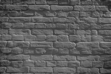 grey grunge weathered brick wall background, full frame view