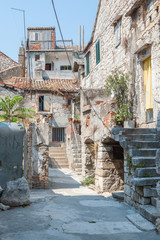 Split, Croatia. Europa. Behind tourist places in Split. In the backyard.