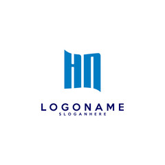 Initial HN logo vector template