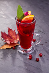 winter drink with berries