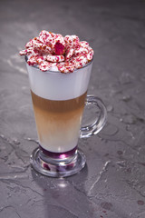 latte with whipped cream