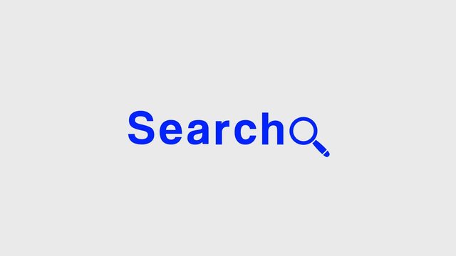 Animation of the search engine on a transparent background