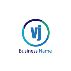 Initial Letter VJ Logo Template Design