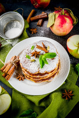 Sweet and spicy apple pancakes