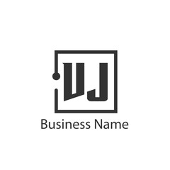 Initial Letter VJ Logo Template Design