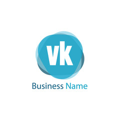 Initial Letter VK Logo Template Design