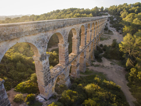 Roman aqueduct in the forest