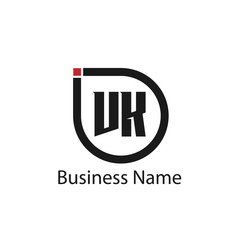 Initial Letter VK Logo Template Design