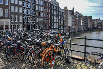 Amsterdam bikes and canal