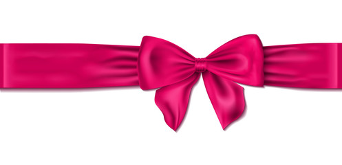 pink bow vector illustration