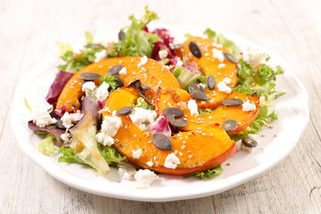 salad with pumpkin and feta