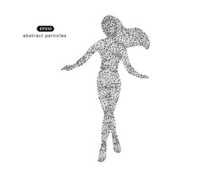 Abstract vector illustration of cyber woman.