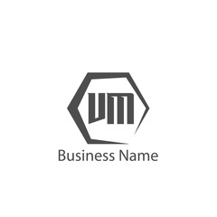 Initial Letter VM Logo Template Design