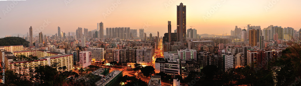 Wall mural Downtown of Hong Kong