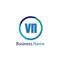 Initial Letter VN Logo Template Design