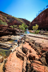 Fototapeta na wymiar Hammersley Gorge rocky outback landscape