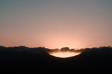 Spectacular pink sunset