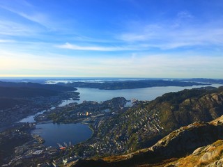Ausblick auf Bergen, Norwegen