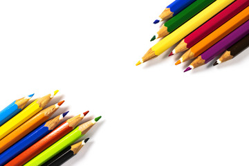 Multicolored pencils with free space for text