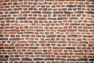 Fototapeta premium Old brick fortress wall in Germany. Can be used as a background texture