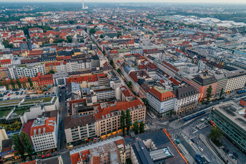 Munich city center Air drone view summer urban photo