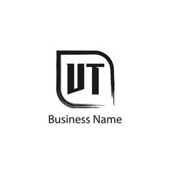 Initial Letter VT Logo Template Design