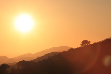 Atardecer en la montaña