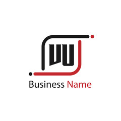Initial Letter VU Logo Template Design