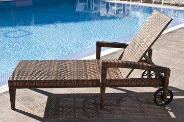 rattan sun lounger with wheels