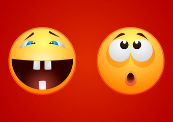 Smiley.Uncontrollable laughter and Boundless surprise.