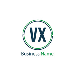 Initial Letter VX Logo Template Design