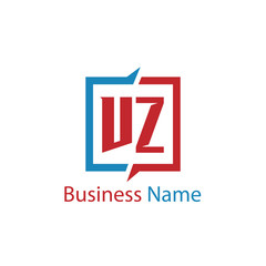 Initial Letter VZ Logo Template Design
