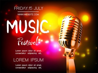 Vector poster for music festival.