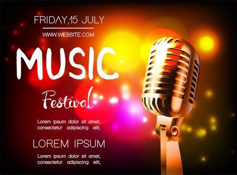 Vector poster for music festival.