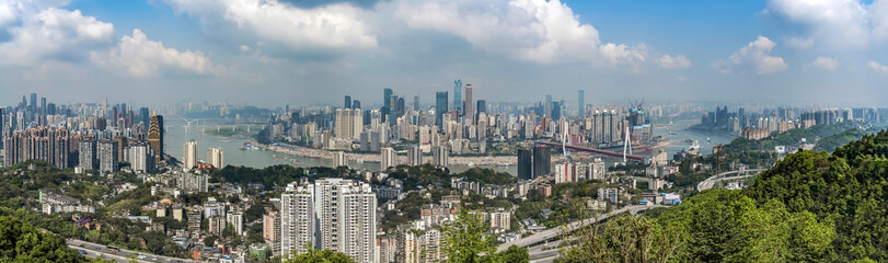 Fototapeta na wymiar Skyline of Chongqing urban construction..