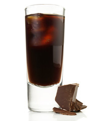 Cocktail mit Eis und Schokolade