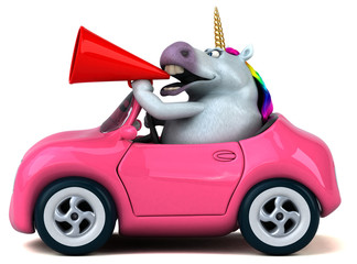 Fun unicorn - 3D Illustration