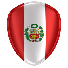 3d rendering of a Peru flag icon.