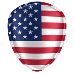 3d rendering of an USA flag icon.