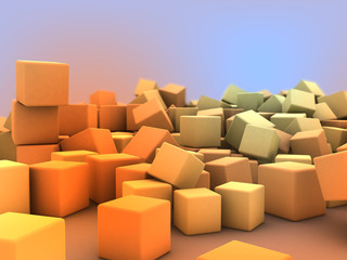 orange cubes
