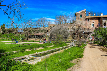The Caffarella park in the city of Rome, Appia Antica, Almone river