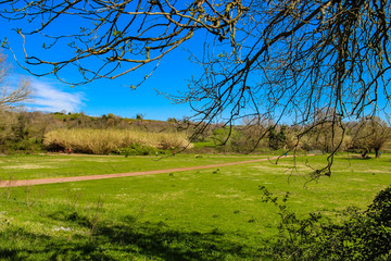 The Caffarella park in the city of Rome, Appia Antica, Almone river