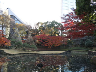 紅葉が美しい秋の小石川後楽園（内庭）　Koishikawa Korakuen Gardens（Uchi-niwa） - obrazy, fototapety, plakaty