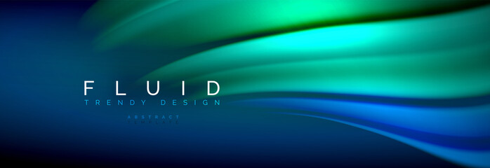 Fluid color wave line background. Trendy abstract layout template for business or technology presentation, internet poster or web brochure cover, wallpaper