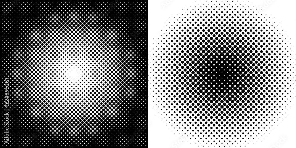 Wall mural halftone circles. halftone dot pattern abstract vector background