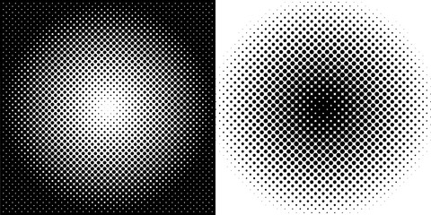 Halftone circles. Halftone dot pattern abstract vector background