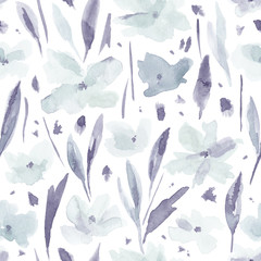Watercolor flower pattern.
