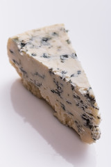 delicious blue cheese on a white background