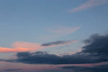 Cloudy and sunset sky, for backgrounds or textures